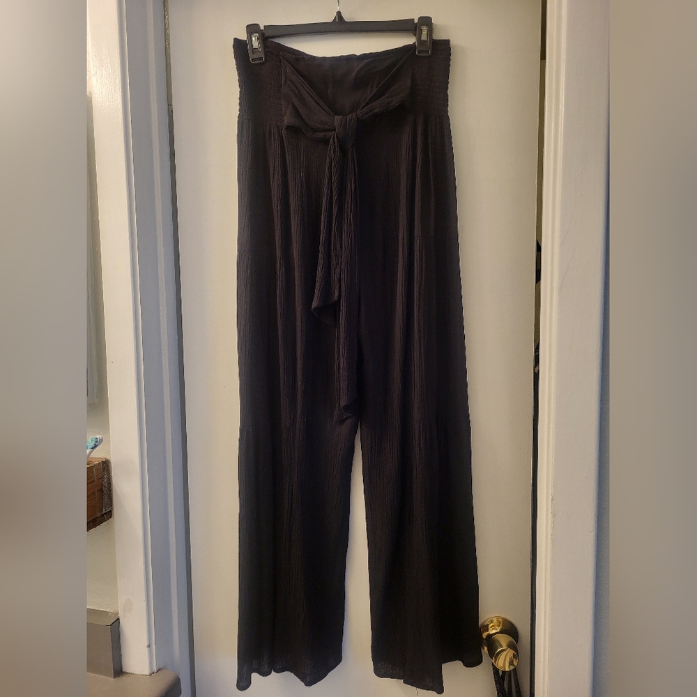 Pants, Rewash brand, palazzo style, black, small